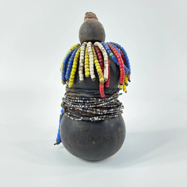 Early 20th Century Early 20th Century Nyamwezi Beaded Fertility Doll Gourd Tanzania For Sale - Image 5 of 6