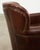 French Art Deco Style Cigar Leather Wing Back Club Chair For Sale - Image 9 of 17