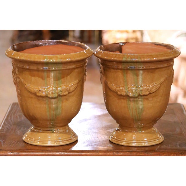 Add timeless Provençal character to your garden or interior with this pair of handmade French Anduze planters signed La...