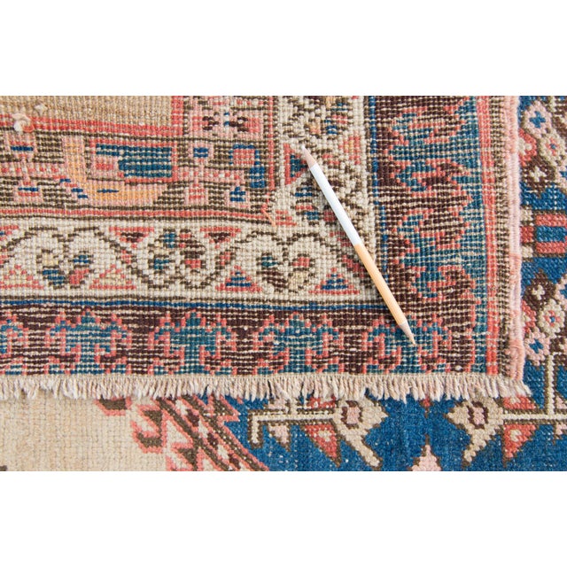 House of Séance - 1910s Antique Kurdish Earth-Toned Distressed Wool Hand-Knotted Runner - 3′7″ × 12′7″ For Sale - Image 10 of 12