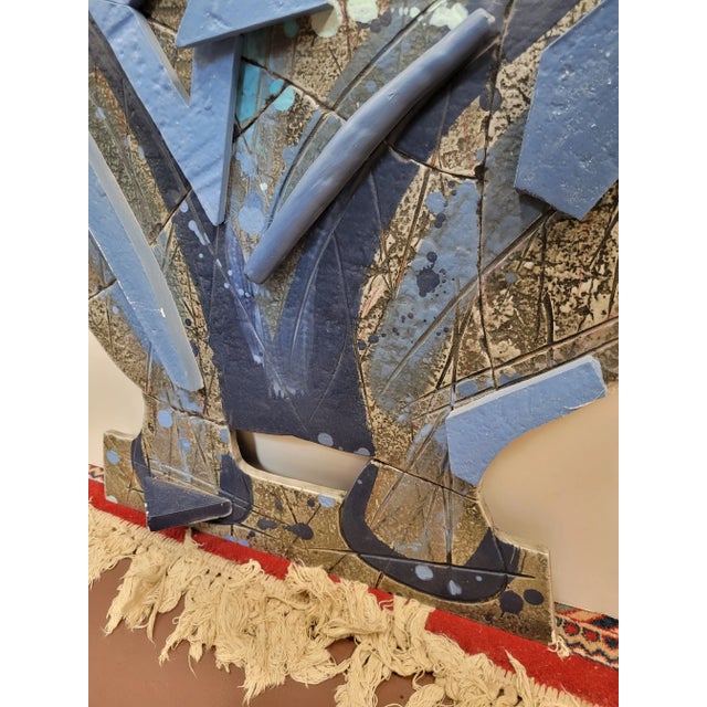 Cerulean 1980s Modern Wall Sculpture by Martha a Holt For Sale - Image 8 of 9