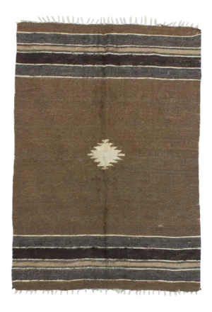 1960s Vintage Turkish Blanket / Kilim Rug - 4′4″ × 6′1″