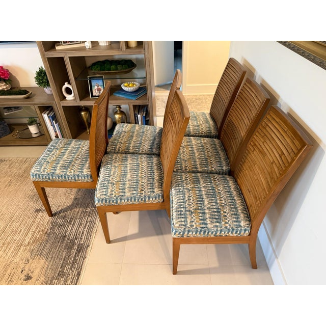 Set of 6 David Francis Furniture Stacked Bamboo Collection Dining Chairs. For Sale In Naples, FL - Image 6 of 9