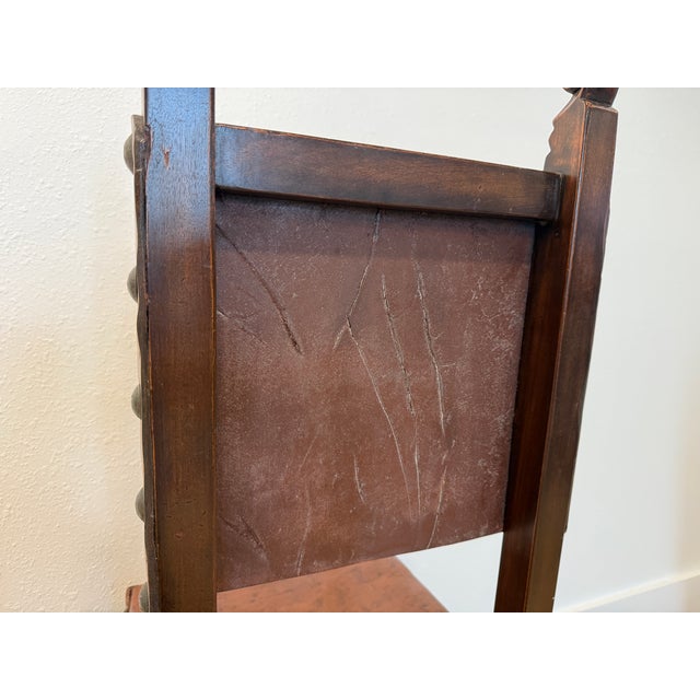 Vintage South Cone Trading Co. Spanish Colonial Peruvian Leather Dining Chairs- Set of 4 For Sale - Image 14 of 14