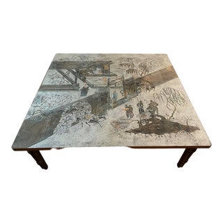 Monumental Philip and Kelvin LaVerne "Chan" Chinoiserie Coffee Table For Sale