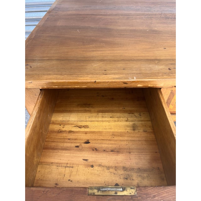 20th Century Louis XVI Writing Desk in Inlaid Wood with Drawers and Pull-Out Top, 1900 For Sale - Image 9 of 18