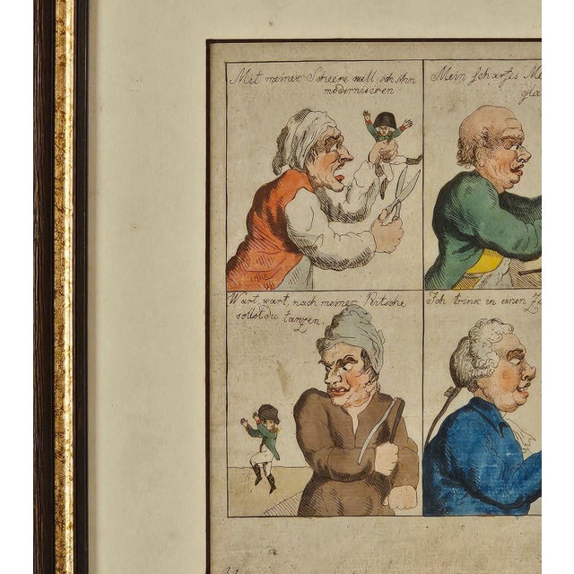 Folk Art Napoleon Cartoon, Germany Circa 1820 For Sale - Image 3 of 5