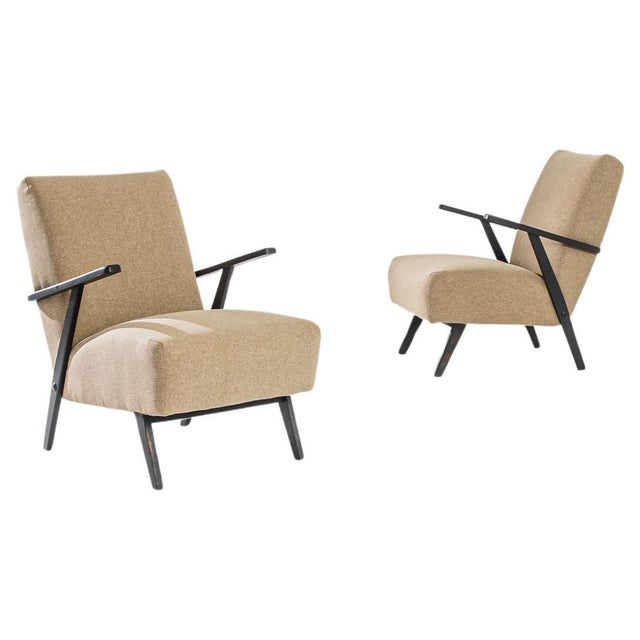 1960s 1960s Czech Wooden Armchairs, - A Pair For Sale - Image 5 of 18