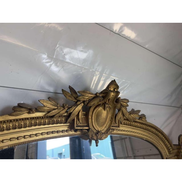 W: 155cm (61")H: 200cm (78.7")D: 8cm (3.1") An Exceptional large Antique English 19th Century carved wood & gesso shaped...