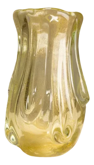 Vase Model 3627 in Topaz Gold Induto by Flavio Poli for Seguso Vetri Darte, 1937