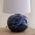 Mid-Century Modern 1960s French Blue Ceramic Round Table Lamp with Woven Shade For Sale - Image 3 of 10