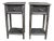 Pair of Country Style Black Painted Nightstands For Sale