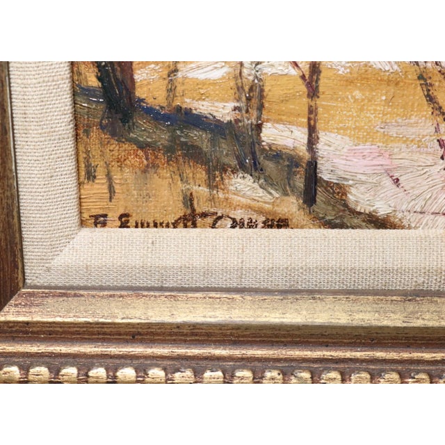 1970s Vintage R. Emmett Owen Farm Land Landscape Abstract Expressionism Oil Painting For Sale - Image 5 of 12