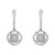 Contemporary .925 Sterling Silver Miracle-Set Diamond Accent Drop and Dangle Earrings (I-J Color, I3 Clarity) For Sale - Image 3 of 6
