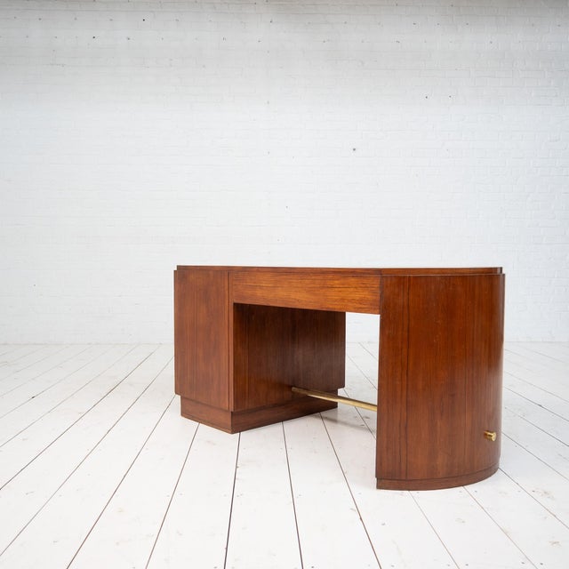 French Art Deco Rosewood Desk, 1920 For Sale - Image 3 of 15