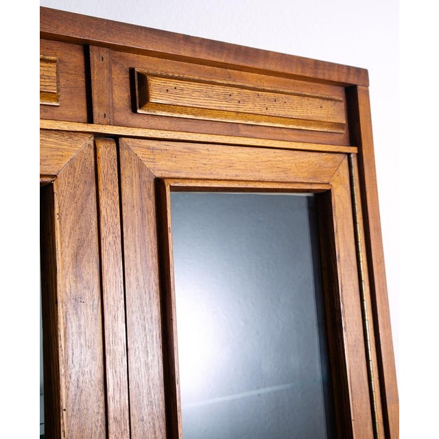 1960s Mid Century Modern Credenza Display Cabinet Hutch American of Martinsville Glass For Sale - Image 11 of 12