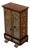 English 19th Century Miniature Cabinet with Scrollwork Inlay and Inner Drawers For Sale