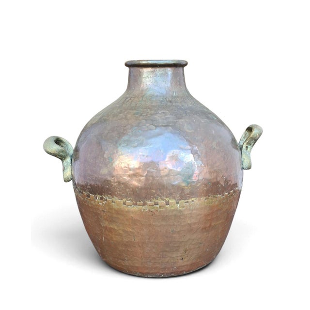 Large Egyptian Jug in Hand-Hammered Copper, 1940s For Sale - Image 13 of 13