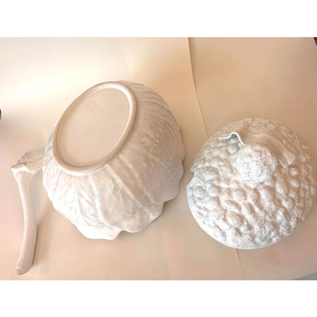 Vintage Cabbage Cauliflower Vegetable Soup Tureen With Ladle Made in Portugal For Sale - Image 6 of 8