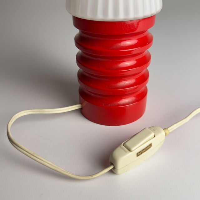 Small Mid-Century Wood and Glass Table Lamp, Italy, 1970s For Sale - Image 10 of 12