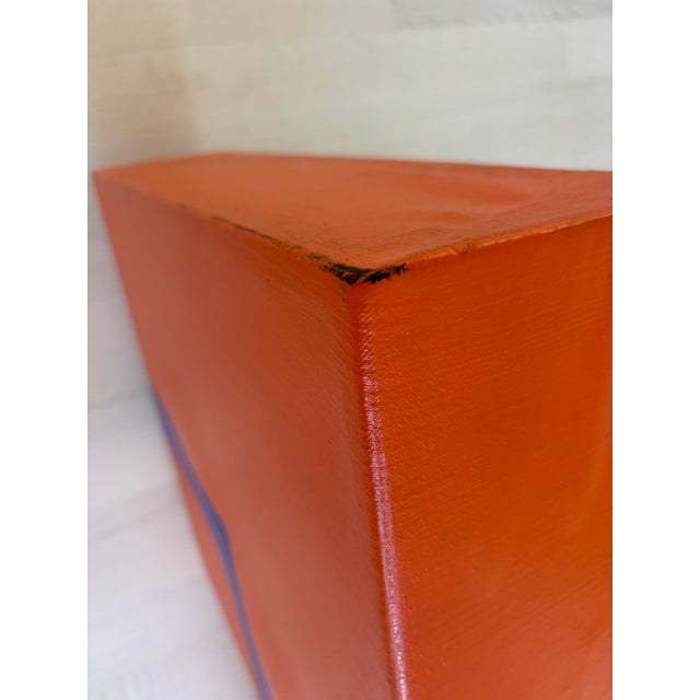 Exhibited Vintage Monumental Hard Edge Abstract Op Art Geometric Shaped Canvas Painting, Signed Jerry L. Walker, 1972 For Sale - Image 11 of 16
