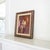 Contemporary Signed Purple Pink Mauve Abstract Polychrome Painting in Faux Bamboo Frame For Sale - Image 3 of 10