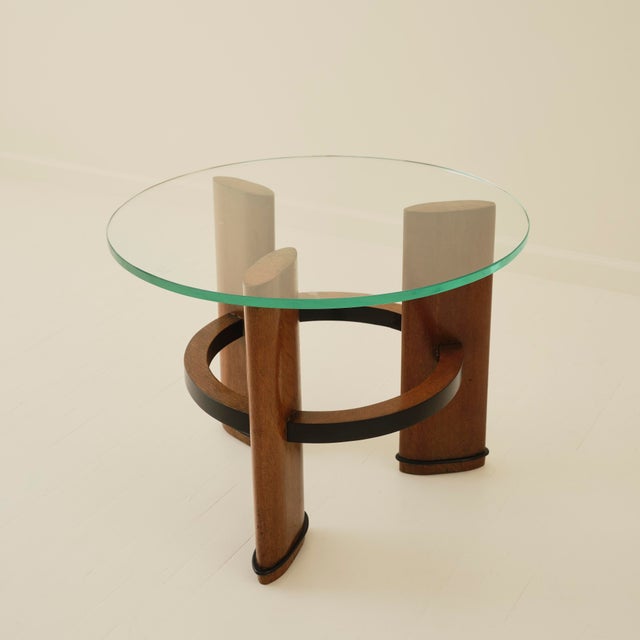 Coffee table by Osvaldo Borsani for Arredamenti Borsani, designed in 1935. Crafted in oak with ebonized details and a...