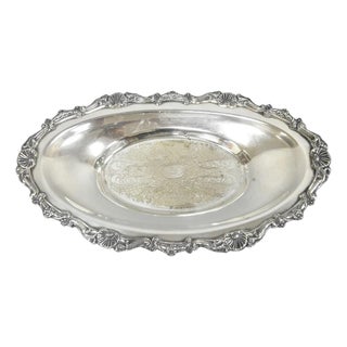 Vintage Victorian Style Silver Plated Ova Trinket Serving Dish (D) For Sale