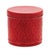Contemporary Red Metal Container with Lid (Set of 2) For Sale - Image 3 of 5