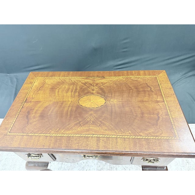Councill Furniture Late 20th Century Council Furniture Queen Anne Inlaid Lowboy For Sale - Image 4 of 9