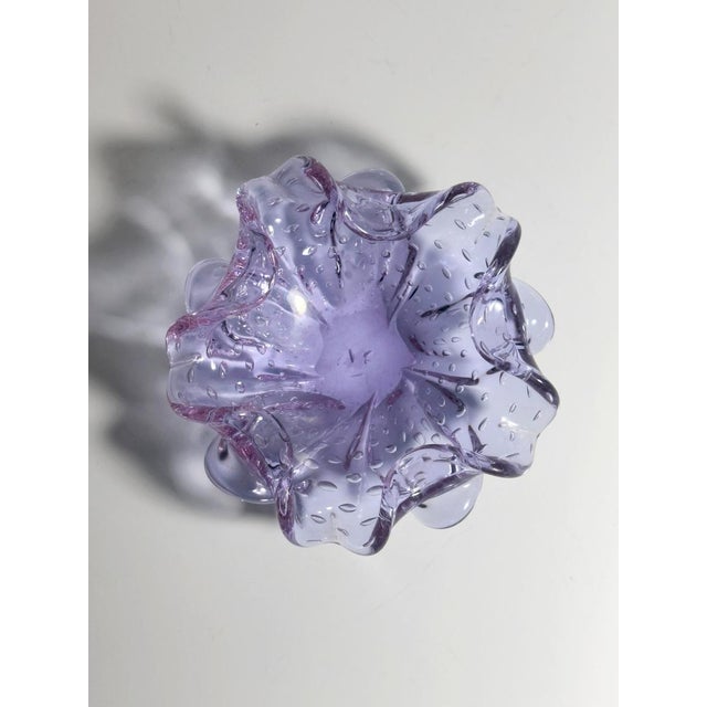 Alexandrite Murano Bullicante Bubbles Ashtray, 1950s, in Flawless conditions. Designed 1950 to 1959