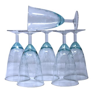 1950s Fostoria Dandelion Wine/ Water Goblets - Set of 6 For Sale