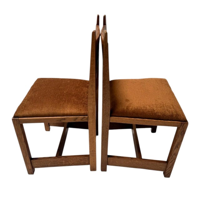 Wood Art Deco Side Chairs by Hendrik Wouda for Pander, 1924, Set of 2 For Sale - Image 7 of 15