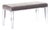Emma Bench in Gray Velvet with Acrylic Legs For Sale