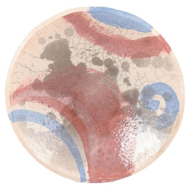 Large European Studio Ceramic Bowl with Abstract Decoration, 1980s For Sale - Image 6 of 6