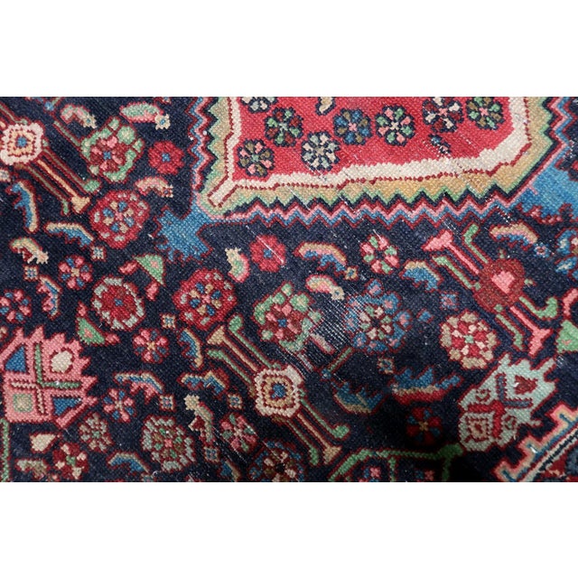 Persian Antique Persian Hamadan Handmade Rug 3.8' X 6.7' 1920s For Sale - Image 3 of 13