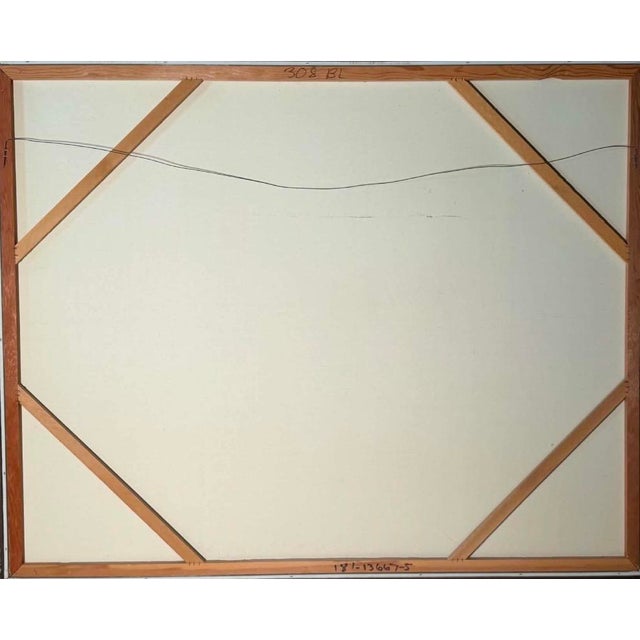 Exceptional Mid Century Dennis Blair Framed Abstract Impressionist Nautical Sailboats Stylized Vertical Linear Sketched Overlay For Sale - Image 13 of 14