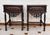 Elegant pair of Portuguese bedside tables dating from the 1940s, featuring a practical drawer with its original decorative...