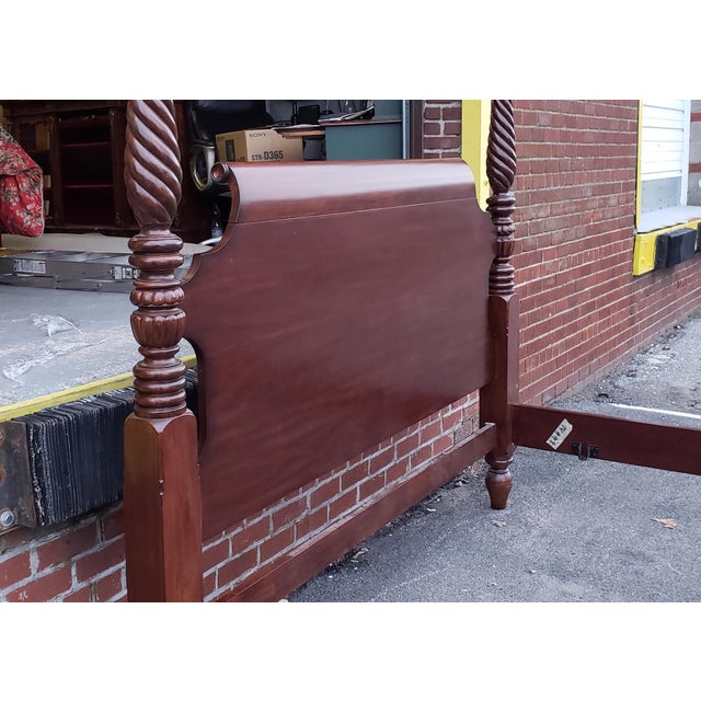 Martha Stewart for Bernhardt Furniture Seal Harbor King Size Mahogany 4 Poster Bed For Sale - Image 12 of 13