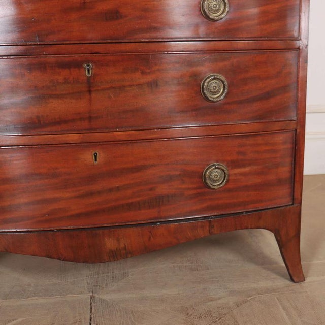 English Bowfront Chest of Drawers For Sale - Image 5 of 10
