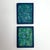 Vintage circa 1990s abstract diptych paintings. A striking pair of abstract paintings featuring a rich color palette of...