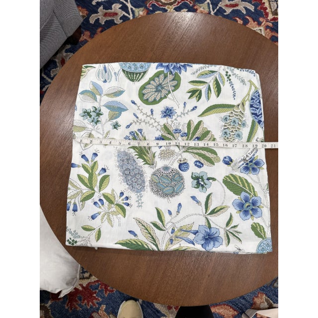 Schumacher Schumacher Roca Redonda 20x20 Decorative Pillow Cover in Blue and Ivory For Sale - Image 4 of 4