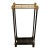 Circa 1950s English Brass & Black Painted Cast Iron Stick Stand For Sale