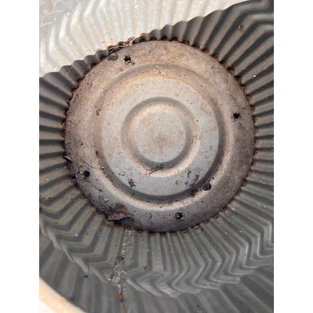 Pair of Antique Galvanized Dolly Tub Planters For Sale - Image 10 of 12