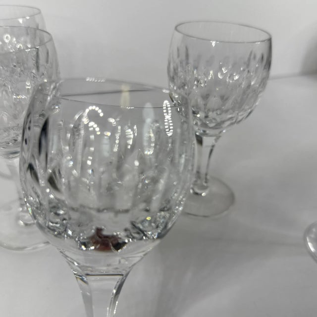 1980s Vintage 1980s Heavy Cut Crystal Port Glasses – Set of 8 For Sale - Image 5 of 7