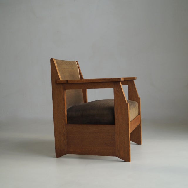 Wood Dutch Art Deco Hague School Armchair by Hendrik Wouda for Pander, 1924 For Sale - Image 7 of 18