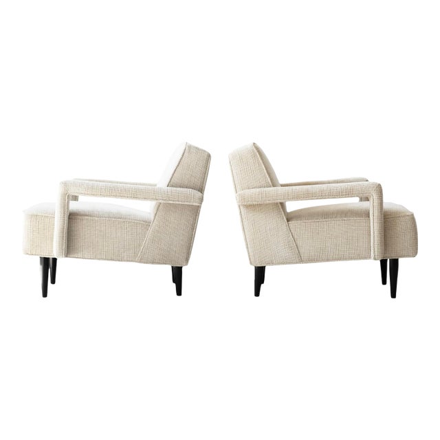 Pair of Paul Laszlo Style Lounge Chairs For Sale
