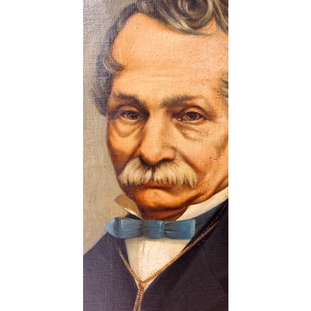 E. Angelini, Portraits, Oil Paintings on Canvas, 1893, Framed, Set of 2 For Sale - Image 4 of 16