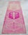 Vintage Turkish Hand-Knotted Runner Rug Pink Hallway Kitchen Decor - 2′10″ × 8′8″ For Sale - Image 6 of 13
