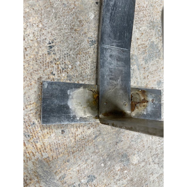 1970s 1970s Alessandro Albrizzi Modernist Chrome Andirons - a Pair For Sale - Image 5 of 8